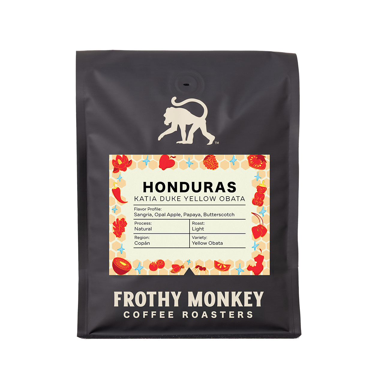 Honduras Katia Duke Yellow Obata coffee 2lb bag from Frothy Monkey Coffee Roasters