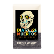 Dia de los Muertos 12oz coffee bag, Mexico Sicobi washed light roast with hazelnut, snickerdoodle, and tiramisu