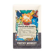 Papua New Guinea Kuta Mill Peaberry 12oz bag, a crème brûlée and malty washed peaberry single origin coffee from the Waghi Valley.